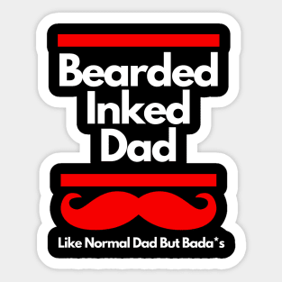 Bearded Inked Dad Sticker